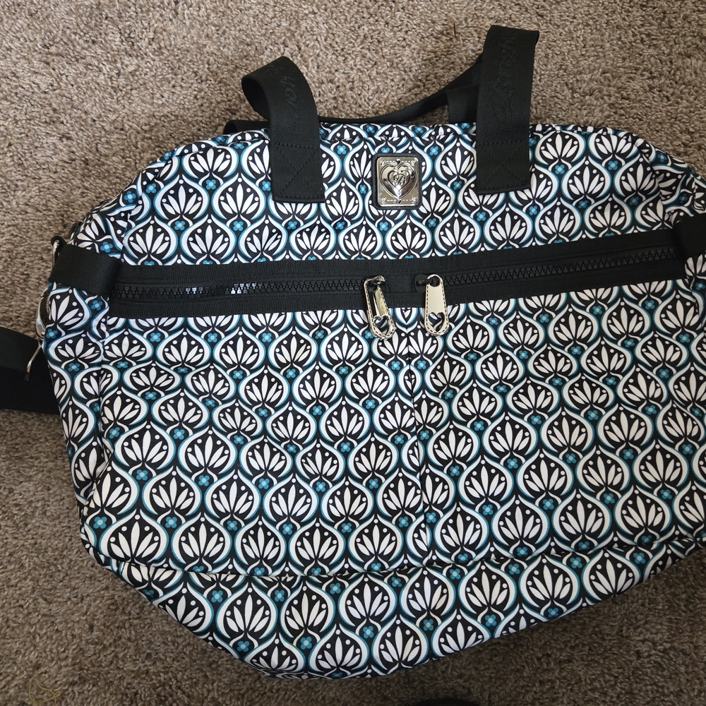 Brighton Black and White Geometric Backpack